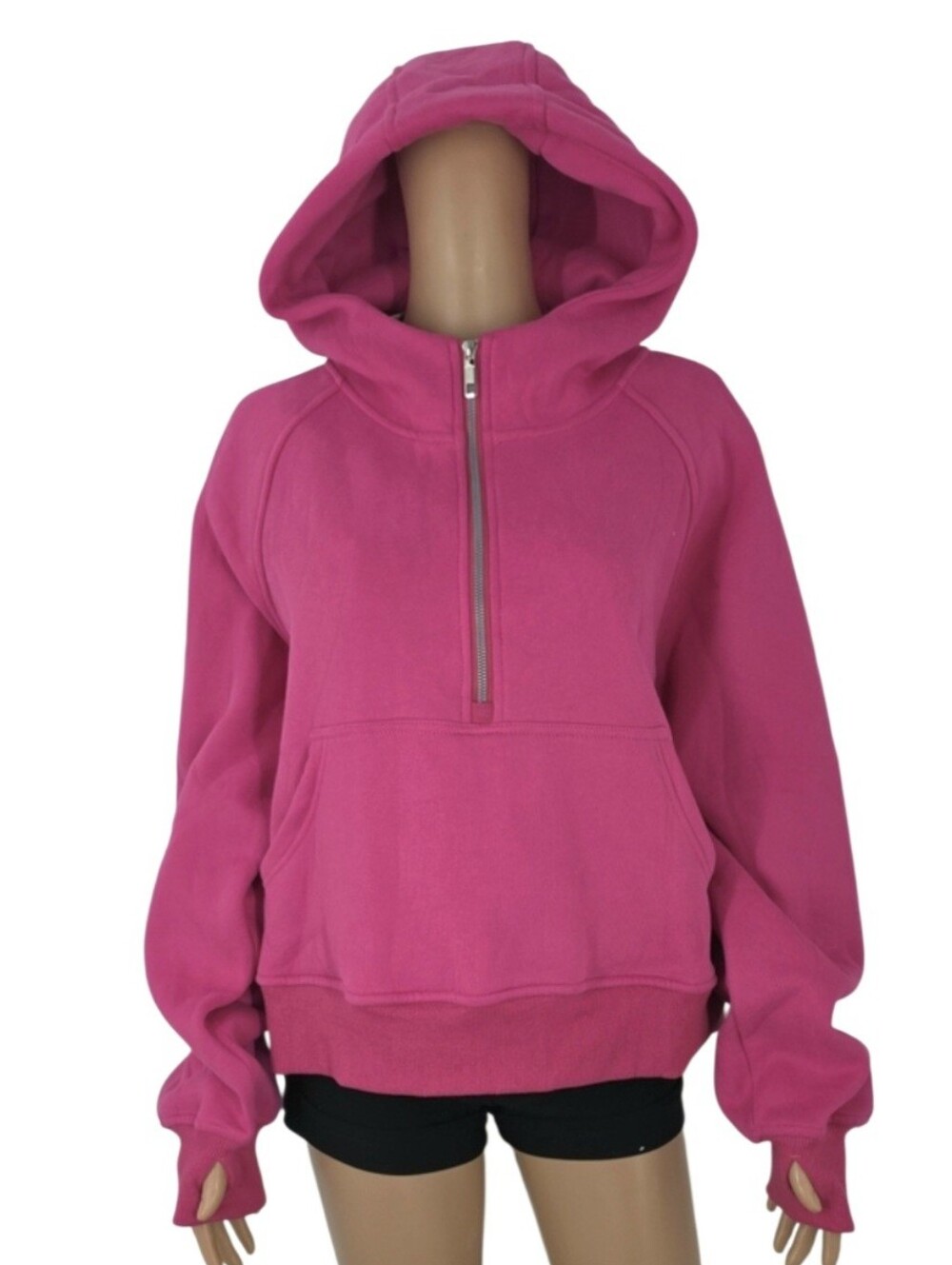 AUTOMET Womens Hoodies Fleece Sweatshirts Hooded Pullover  Pink Size XL NWT